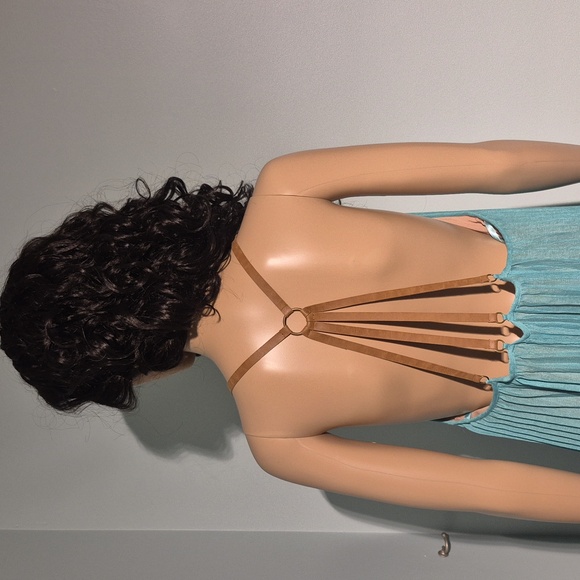 BCBGMAXAZRIA Pleated Maxi Dress NWT Size L - Picture 7 of 17